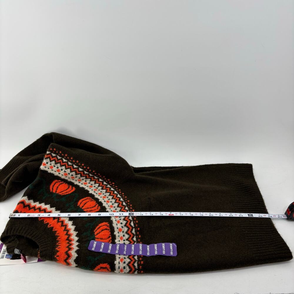 Vince Camuto Sz XXL Womens Sweater Thanksgiving Pumpkin Fair Isle Crewneck - Picture 7 of 16
